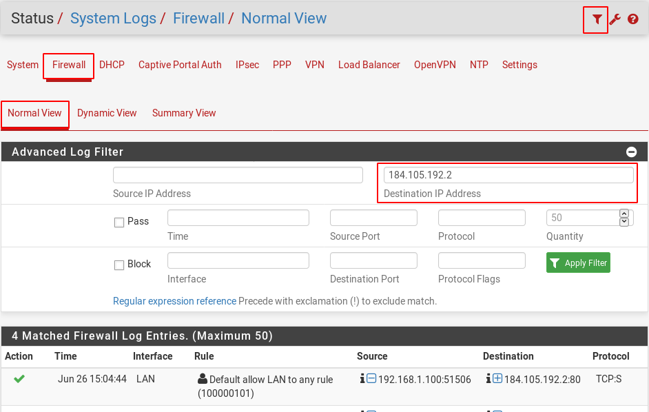 Filtro para Identificar Equipos