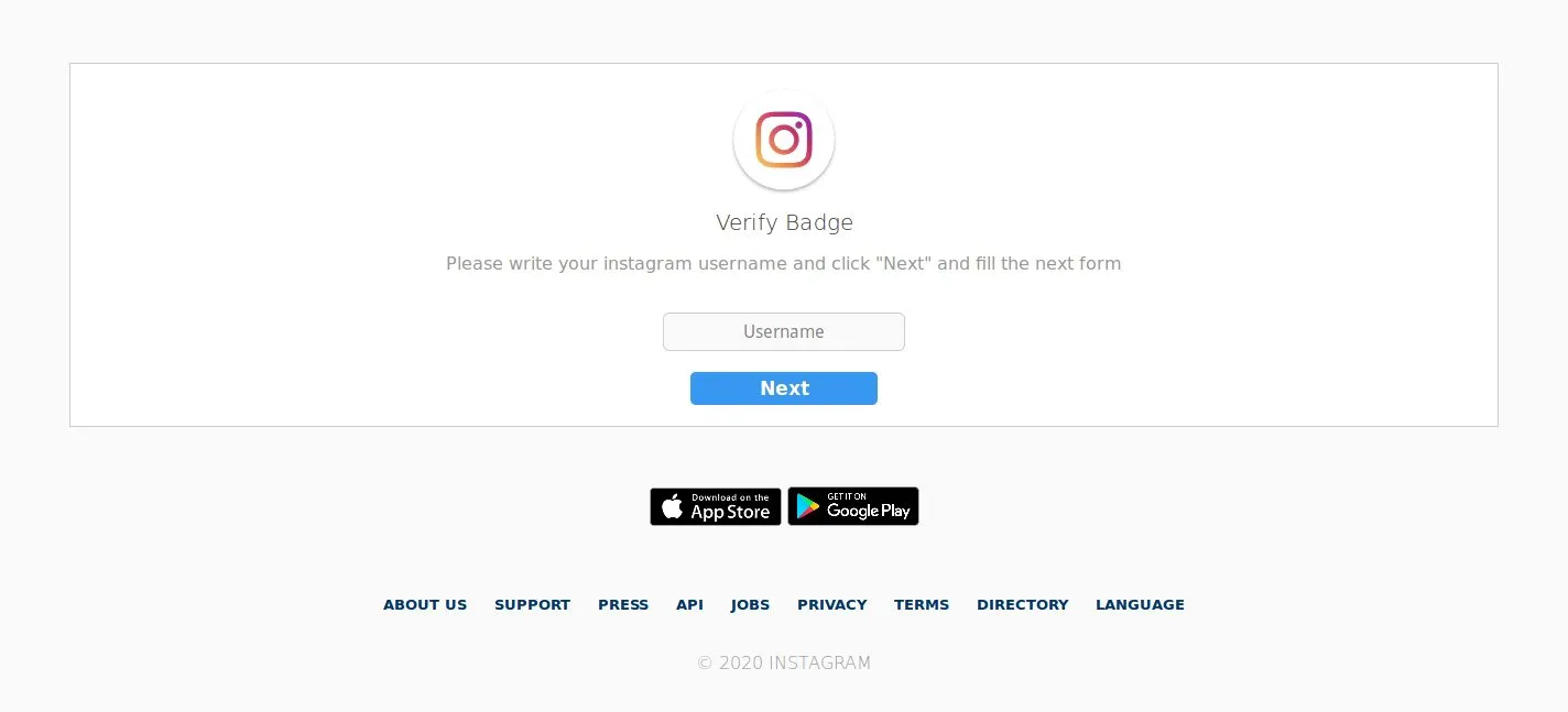 Phishing instagram