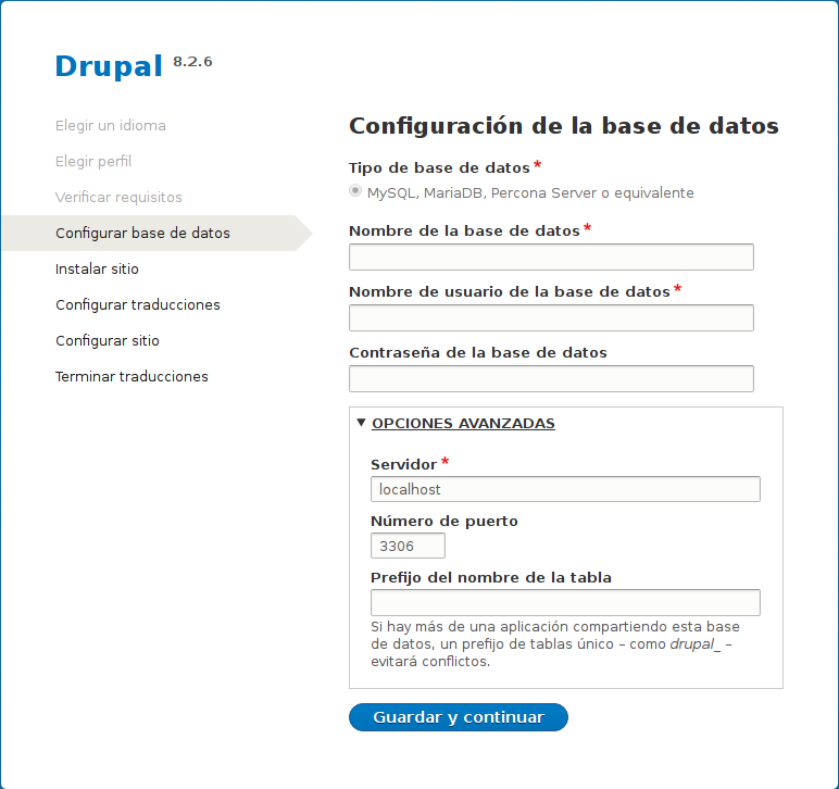 Instalacion drupal